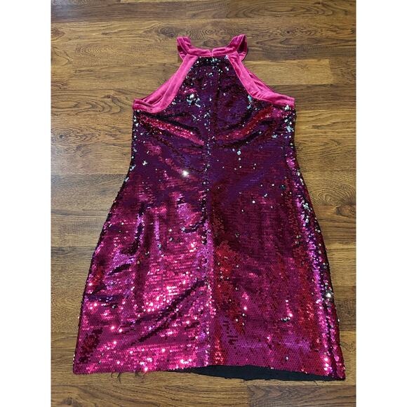 Sam Edelman Women’s Sequin Shimmer Mini Dress – Pink – Sz 6 – NWT Cocktail Party - Picture 2 of 9